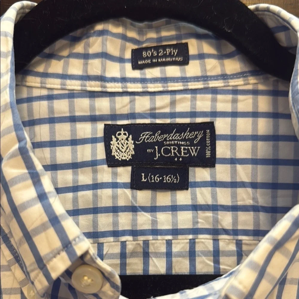 J. Crew Blue and White Casual Button Down Shirt